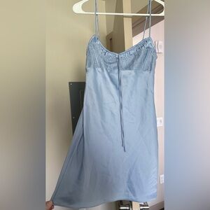 Urban Outfitters Blue Satin Mini Dress
